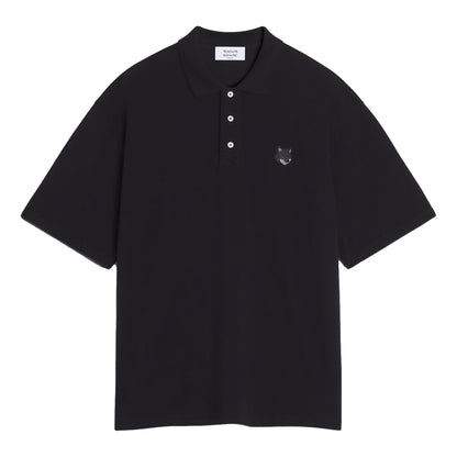 MAISON KITSUNE M BOLD FOX HEAD PATCH OVERSIZE POLO
-BLACK