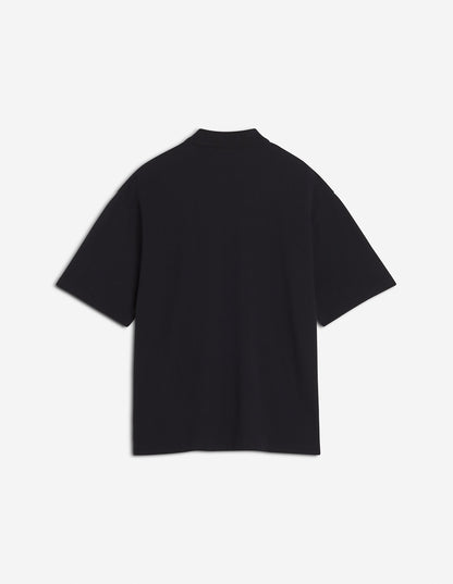 MAISON KITSUNE M BOLD FOX HEAD PATCH OVERSIZE POLO
-BLACK