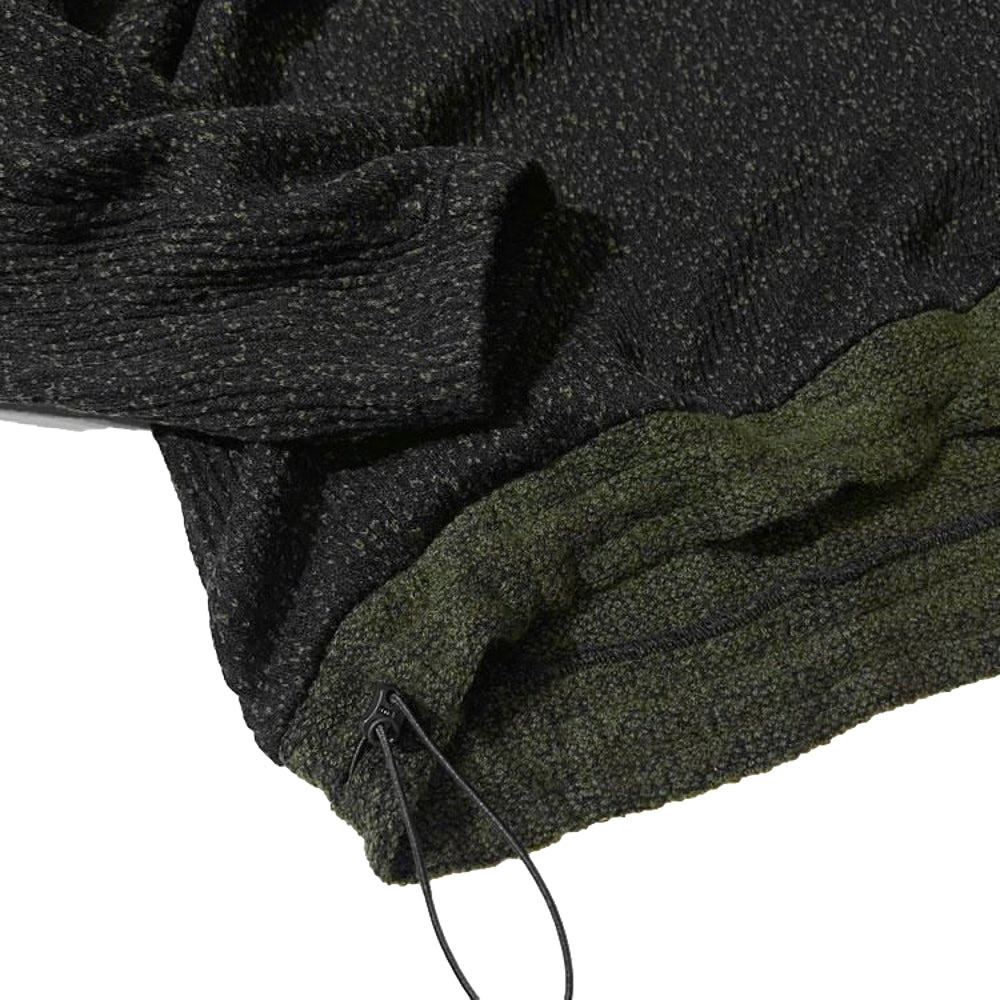 WHITE MOUNTAINEERING MELANGE WIDE RAGLAN PULLOVER-BLACK