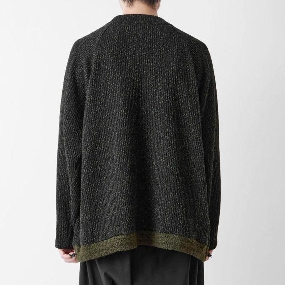 WHITE MOUNTAINEERING MELANGE WIDE RAGLAN PULLOVER-BLACK