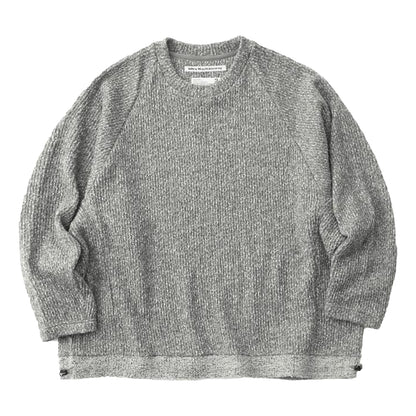 WHITE MOUNTAINEERING MELANGE WIDE RAGLAN PULLOVER-GREY