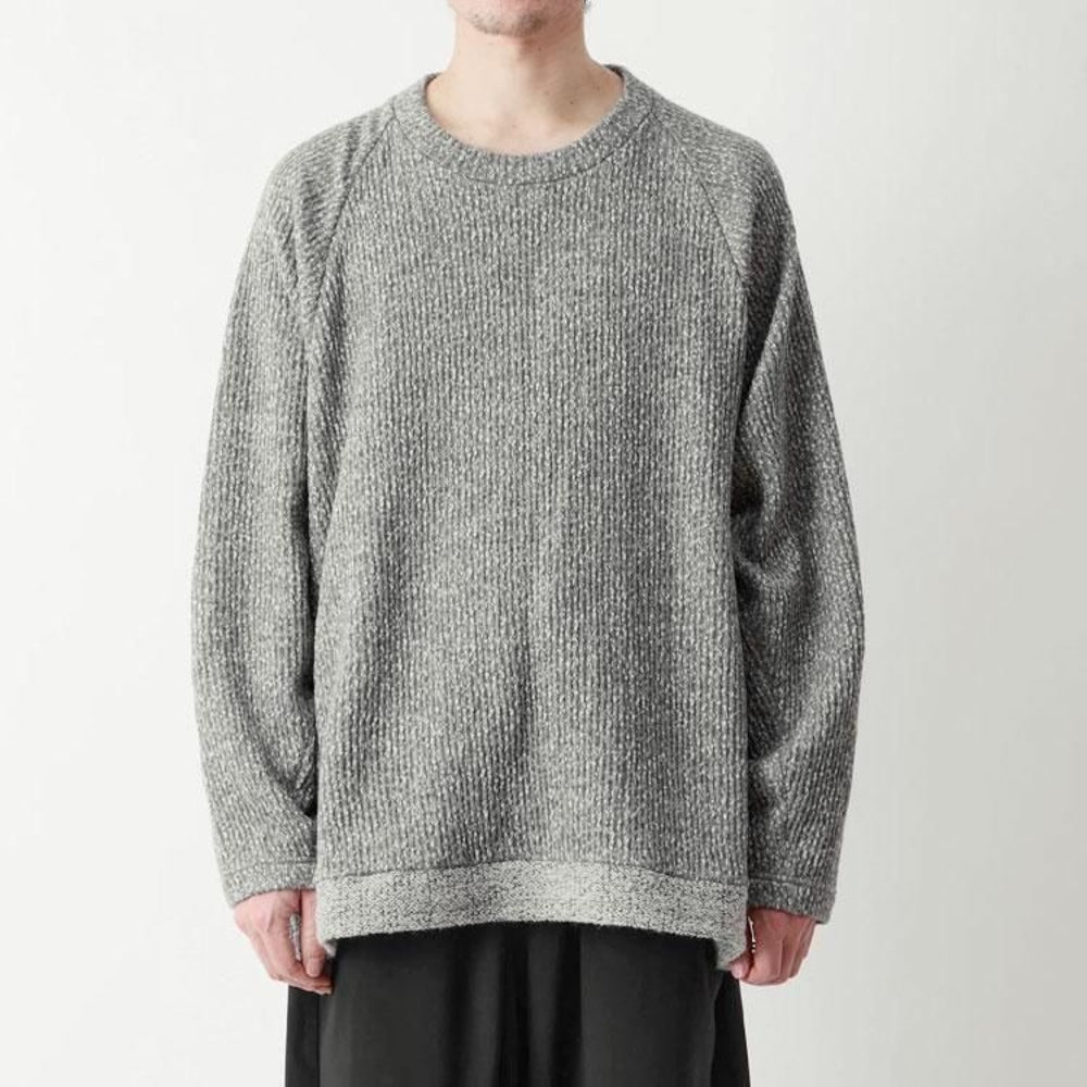 WHITE MOUNTAINEERING MELANGE WIDE RAGLAN PULLOVER-GREY