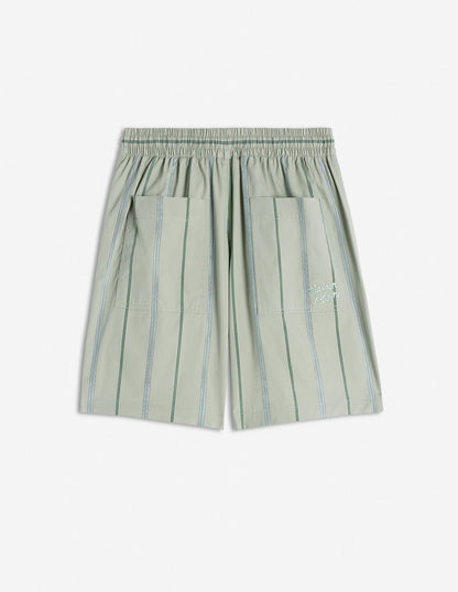 MAISON KITSUNE M ELASTICATED SHORTS-VERT-DE-GRIS