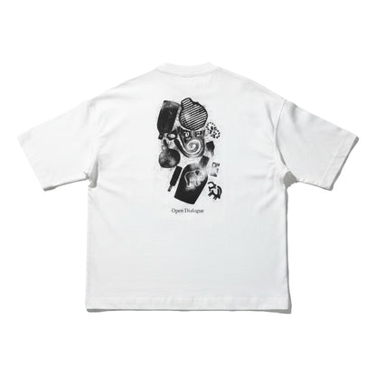 OPEN DIALOGUE GRAPHIC VASE T-SHIRT-WHITE