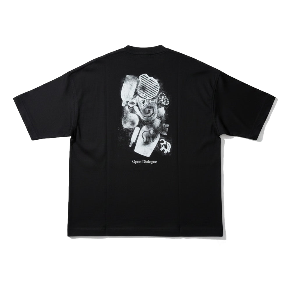 OPEN DIALOGUE GRAPHIC VASE T-SHIRT-BLACK