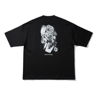 OPEN DIALOGUE GRAPHIC VASE T-SHIRT-BLACK