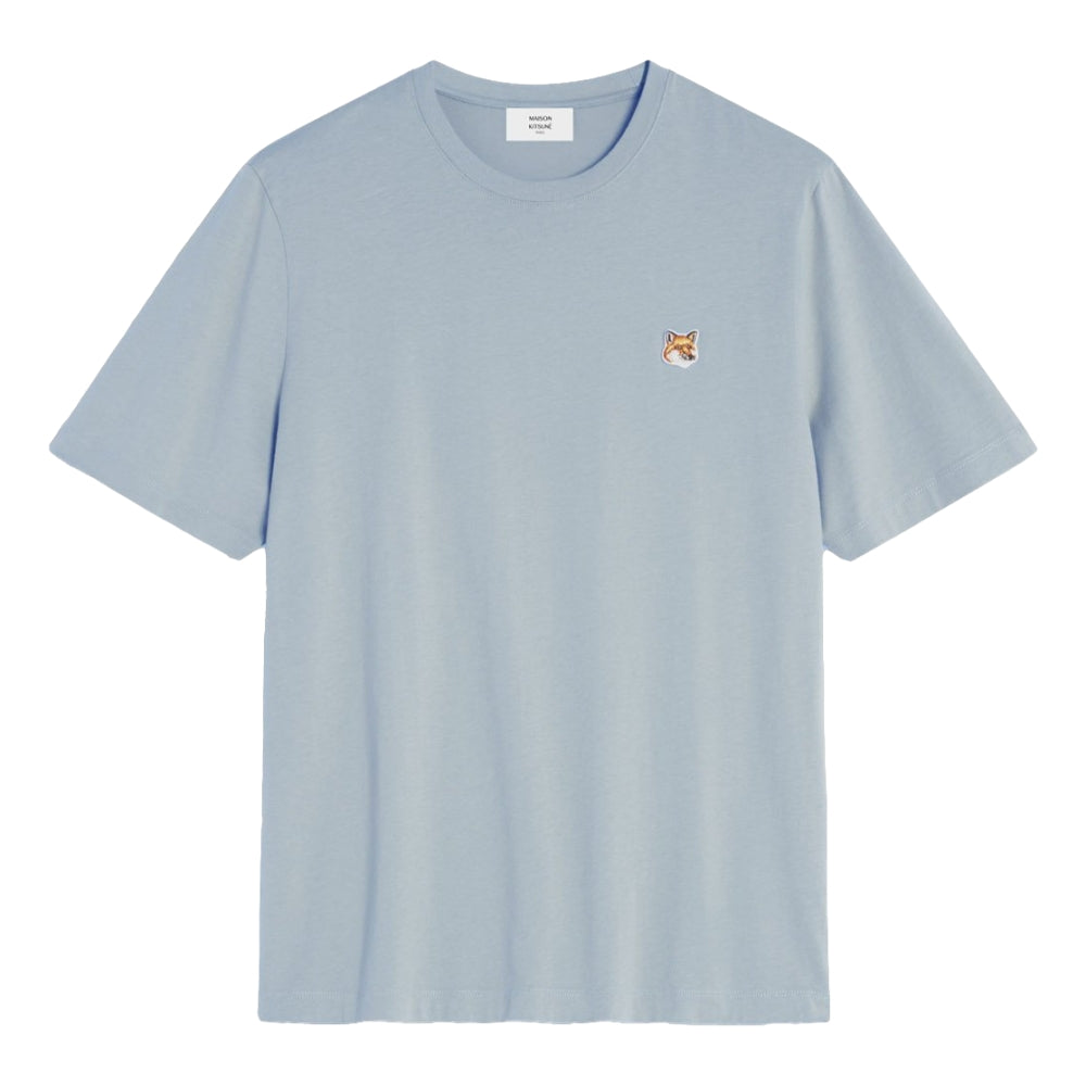 MAISON KITSUNE M FOX HEAD PATCH REGULAR TEE-SHIRT-BLUE