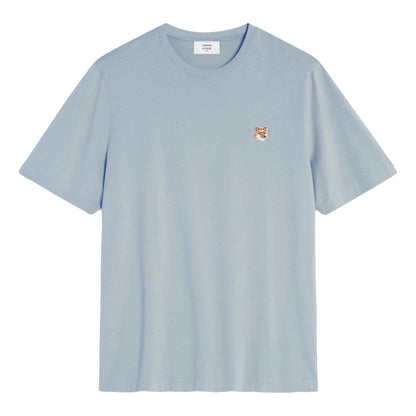 MAISON KITSUNE M FOX HEAD PATCH REGULAR TEE-SHIRT-BLUE