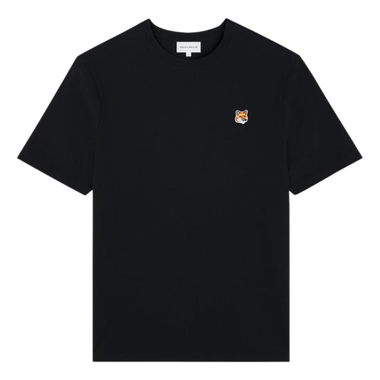 MAISON KITSUNE M FOX HEAD PATCH REGULAR TEE SHIRT-BLACK