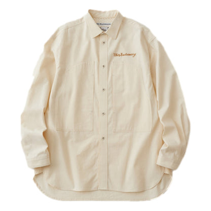 WHITE MOUNTAINEERING MID GUSSET SLEEVE CHAMBRAY WORK SHIRT-IVORY