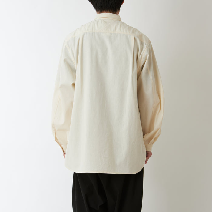 WHITE MOUNTAINEERING MID GUSSET SLEEVE CHAMBRAY WORK SHIRT-IVORY