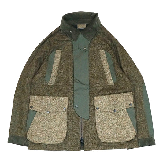 NORBIT MOON TWEED 3LAYERED JACKET-OLIVE