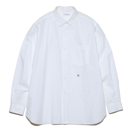 Nanamica M REGULAR COLLAR WIND SHIRT-WHITE