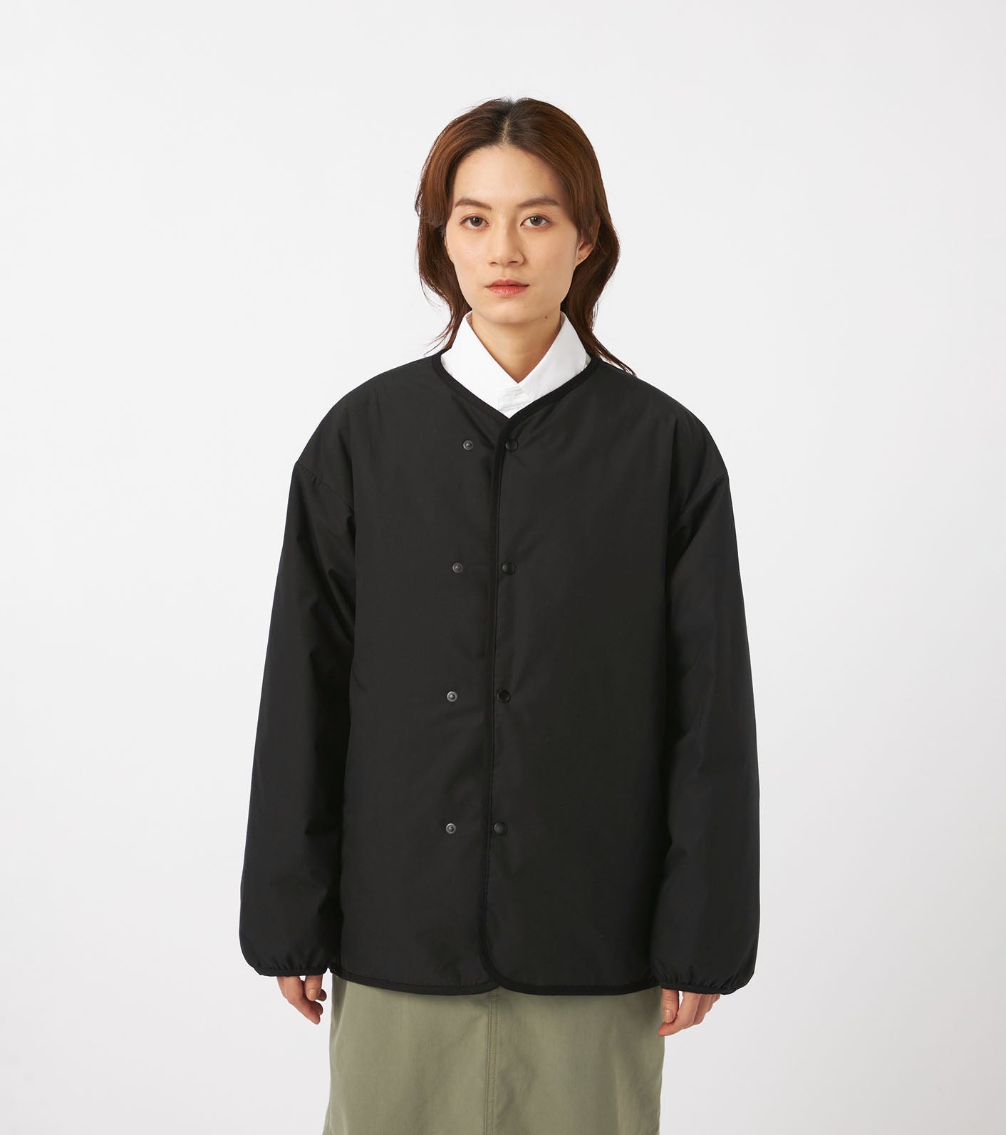 Nanamica M REVERSIBLE DOWN CARDIGAN-BLACK
