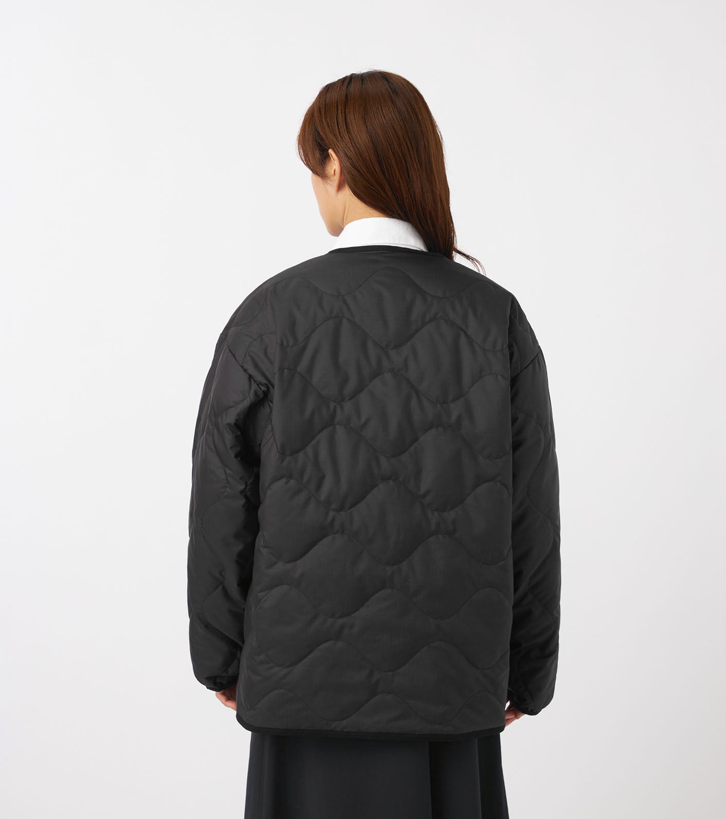 Nanamica M REVERSIBLE DOWN CARDIGAN-BLACK