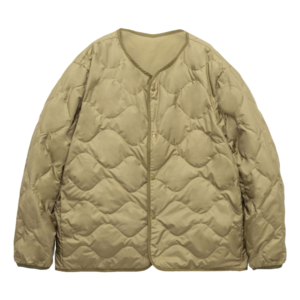 Nanamica M REVERSIBLE DOWN CARDIGAN-KHAKI BEIGE