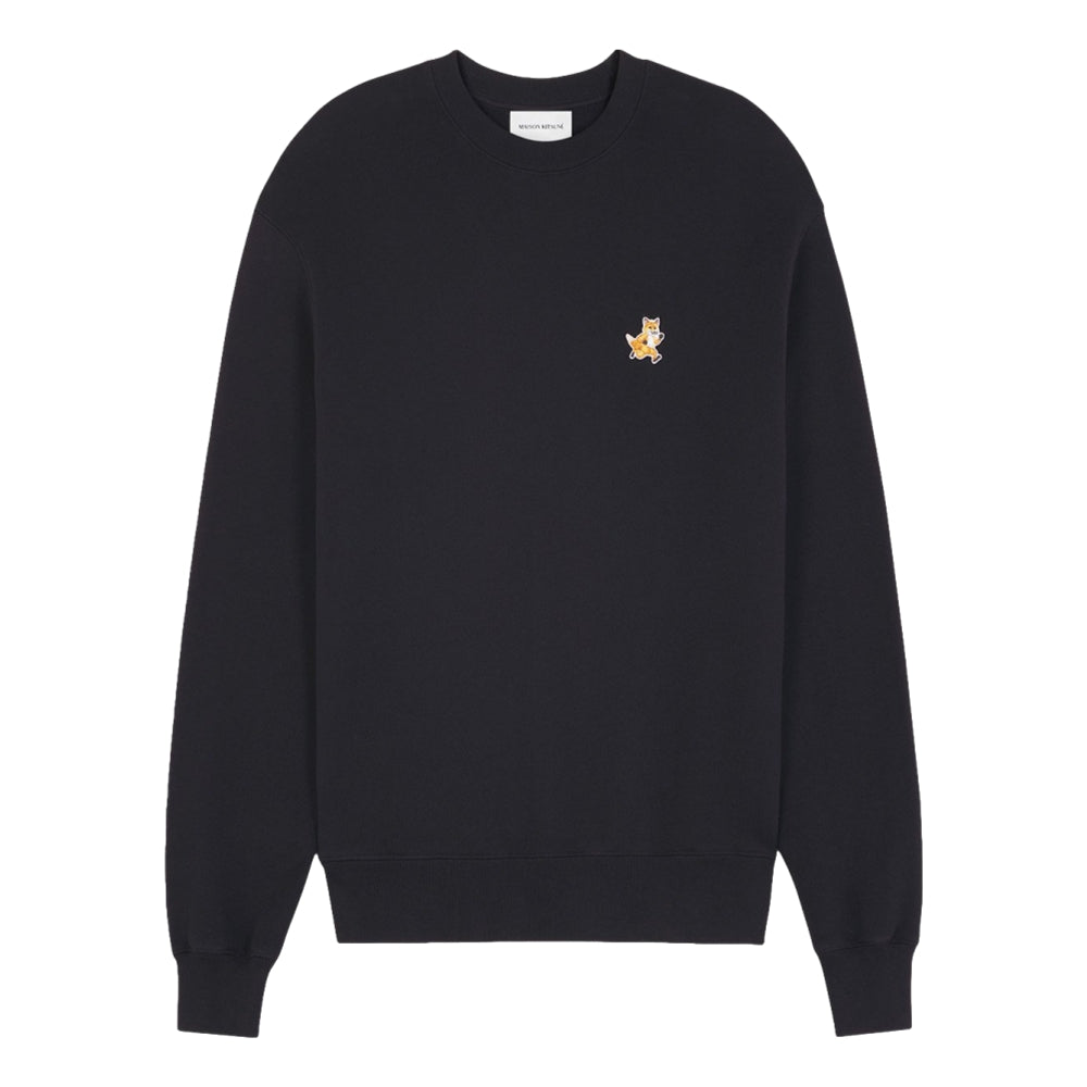 MAISON KITSUNE M SPEEDY FOX PATCH COMFORT SWEATSHIRT-BLACK