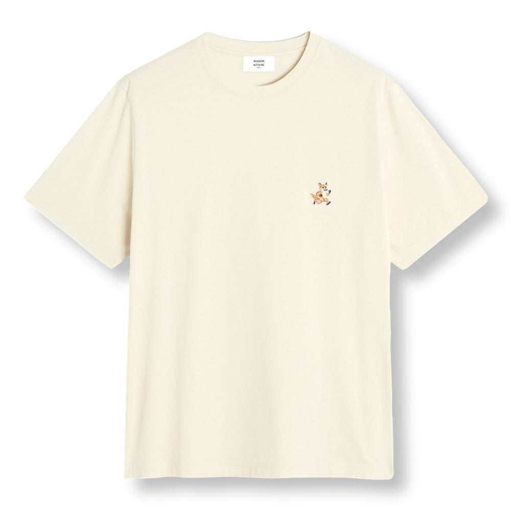 MAISON KITSUNE M SPEEDY FOX PATCH COMFORT TEE-SHIRT-WARM STONE