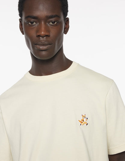 MAISON KITSUNE M SPEEDY FOX PATCH COMFORT TEE-SHIRT-WARM STONE