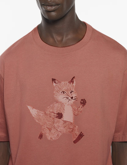MAISON KITSUNE M SPEEDY FOX PRINT OVERSIZE TEE-SHIRT-BRUNETTE
