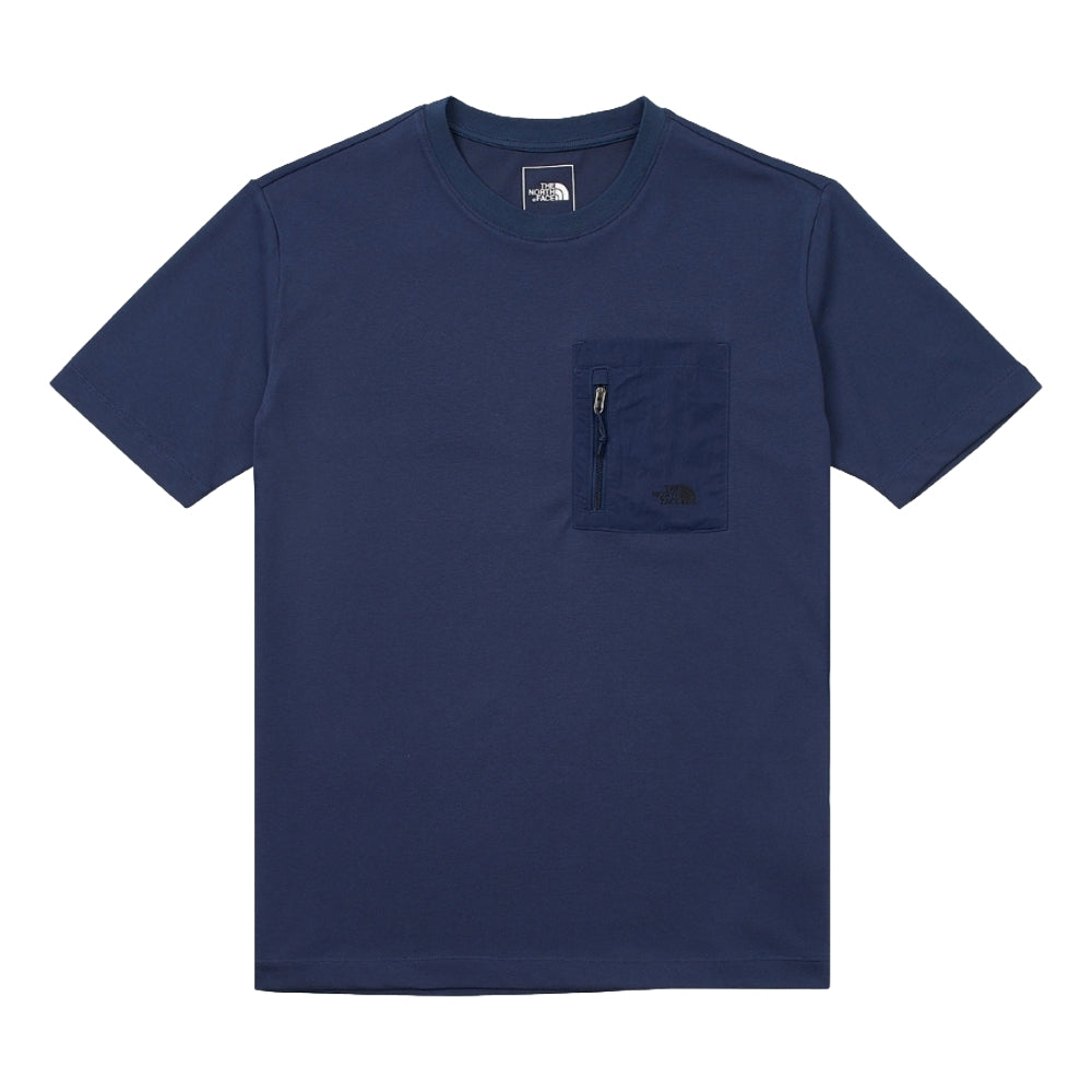 THE NORTH FACE M S/S HYBRID POCKET TEE - AP-NAVY