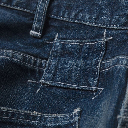 MADNESS MUDDY DENIM PAINTER PANTS. M2 RELAXED (MADE IN JAPAN)-INDIGO