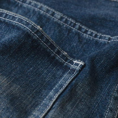 MADNESS MUDDY DENIM PAINTER PANTS. M2 RELAXED (MADE IN JAPAN)-INDIGO