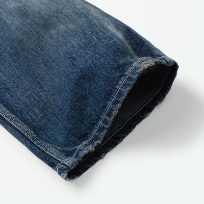 MADNESS MUDDY DENIM PAINTER PANTS. M2 RELAXED (MADE IN JAPAN)-INDIGO