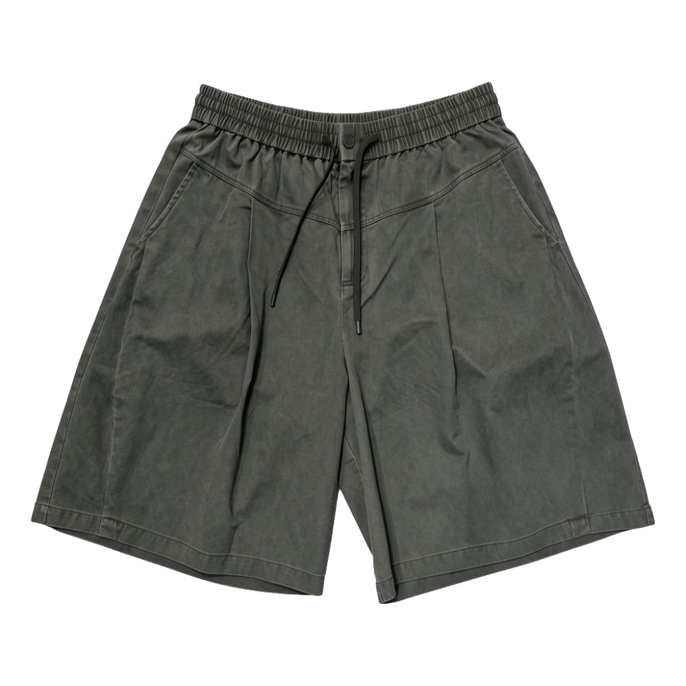 ARCHIVAL REINVENT MUD DYE SHORTS-GREEN