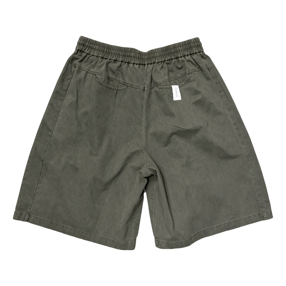 ARCHIVAL REINVENT MUD DYE SHORTS-GREEN