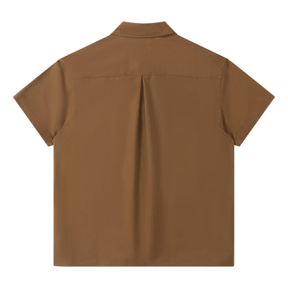 OPEN DIALOGUE MULTI POCKET SHIRT-BROWN