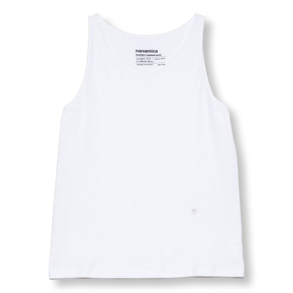 Nanamica NANAMICA LOOPWHEEL COOLMAX JERSEY CAMISOLE-WHITE