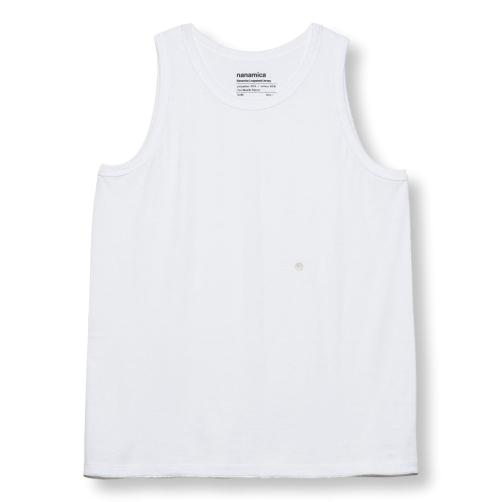 Nanamica NANAMICA LOOPWHEEL COOLMAX JERSEY TANK-WHITE