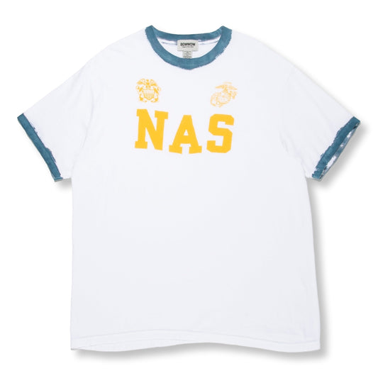 BOWWOW NAVAL AIR STATION TRIM TEE-WHITE