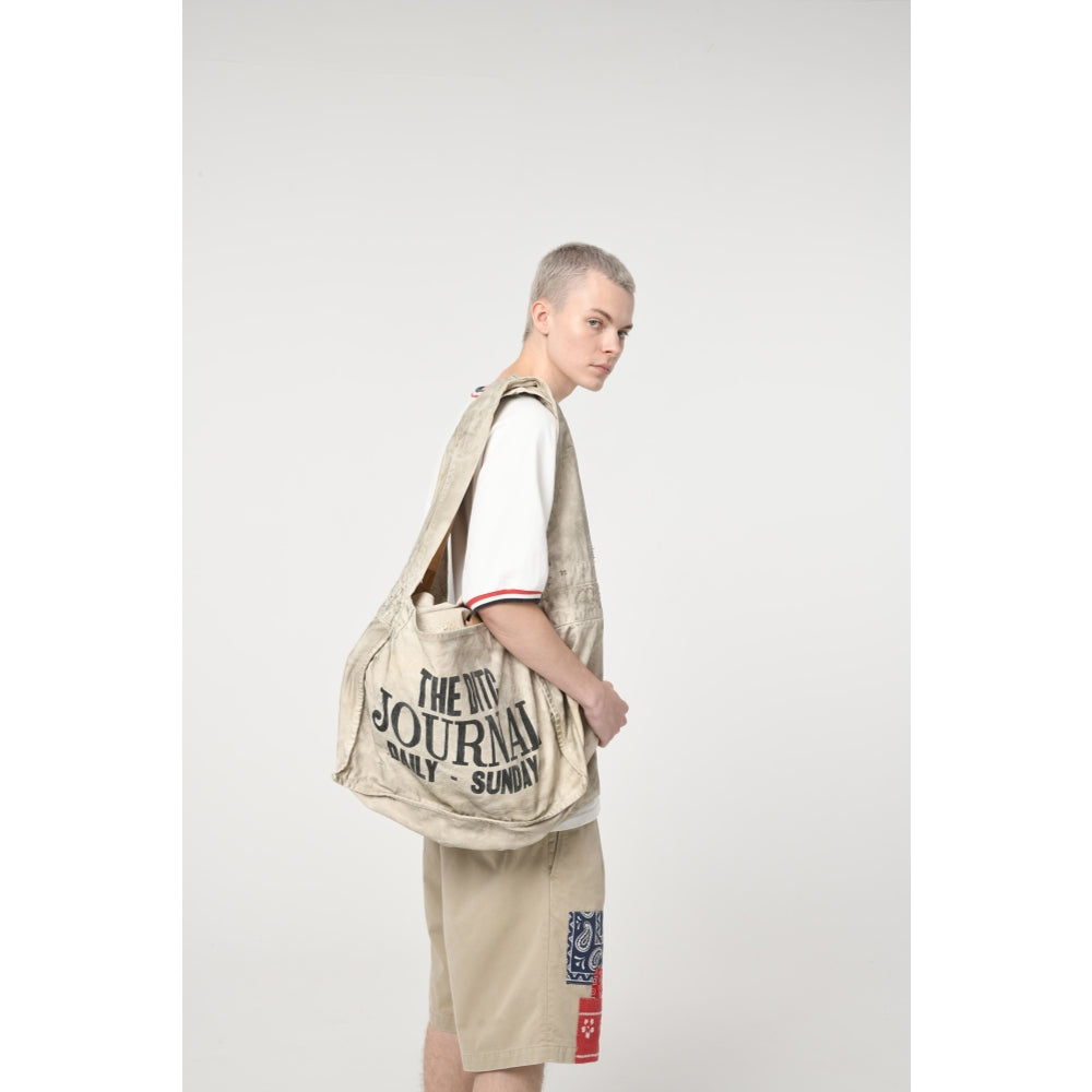 BOWWOW NEWSPAPER BAG-WHITE
