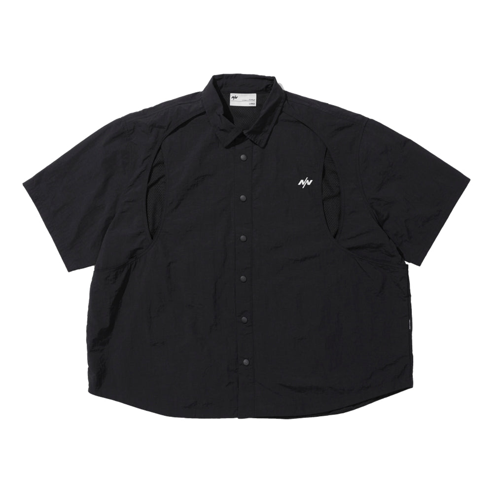 NINE POINT NINE NORMS TWO-LAYER SHIRT-BLACK