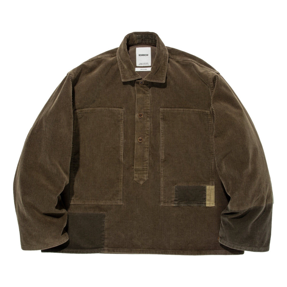 BOW WOW NRA P/O CORDUROY SHIRTS REPAIRED-BROWN