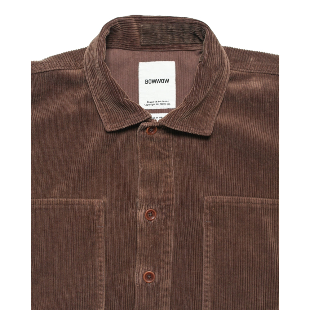 BOW WOW NRA P/O CORDUROY SHIRTS REPAIRED-BROWN