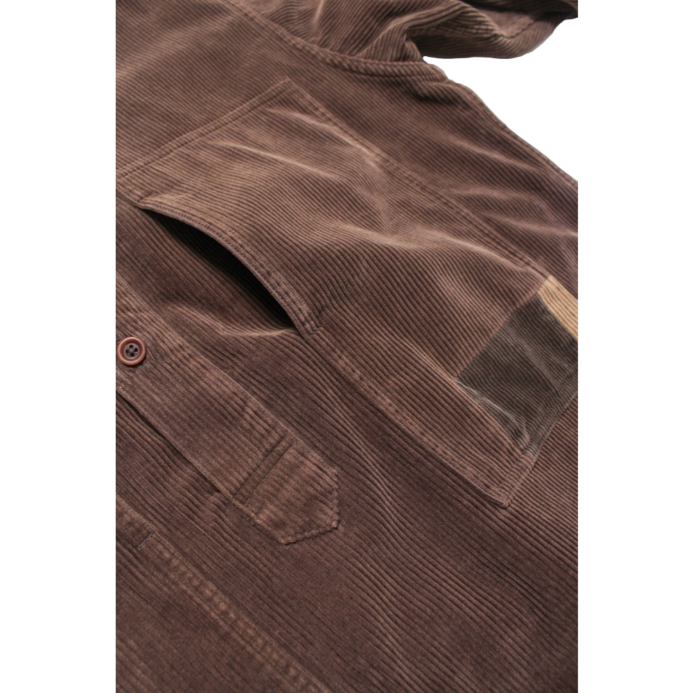 BOW WOW NRA P/O CORDUROY SHIRTS REPAIRED-BROWN