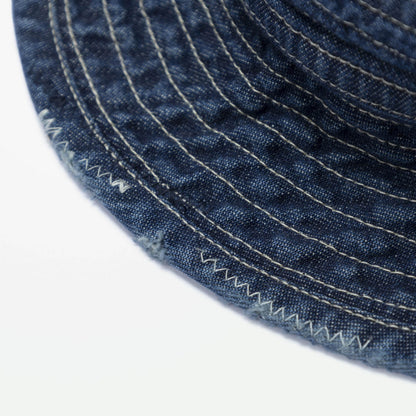 MADNESS NV. NEP DENIM BUCKET HAT (MADE IN JAPAN)-INDIGO