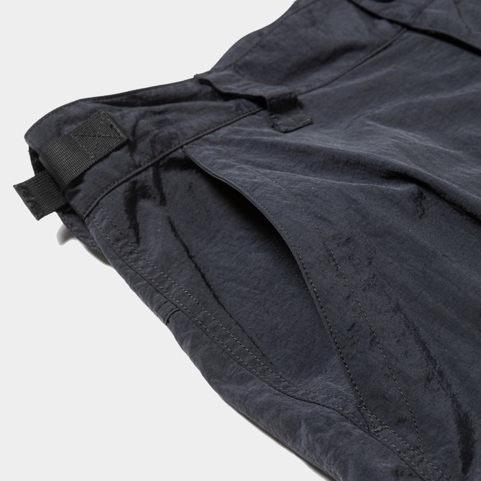MEANSWHILE NYLON LUGGAGE CARGO PANT-OFF BLACK