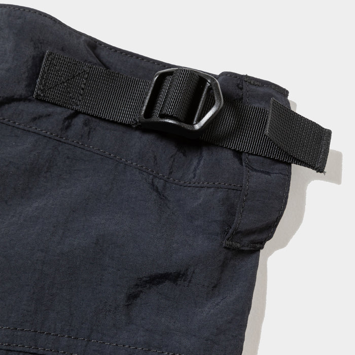 MEANSWHILE NYLON LUGGAGE CARGO PANT-OFF BLACK