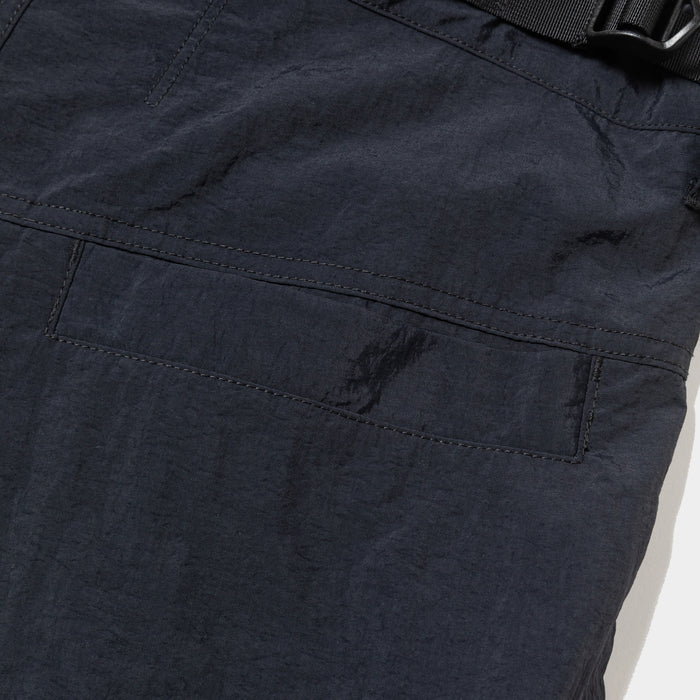 MEANSWHILE NYLON LUGGAGE CARGO PANT-OFF BLACK