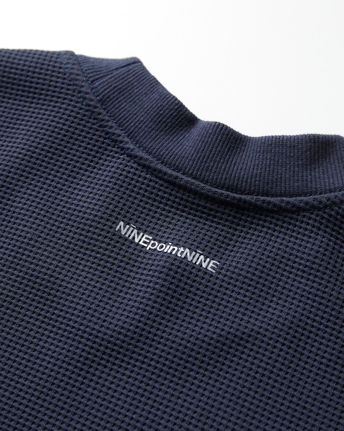 NINE POINT NINE NPN SYNONYMS WASHED WAFFLE PULLOVER-NAVY