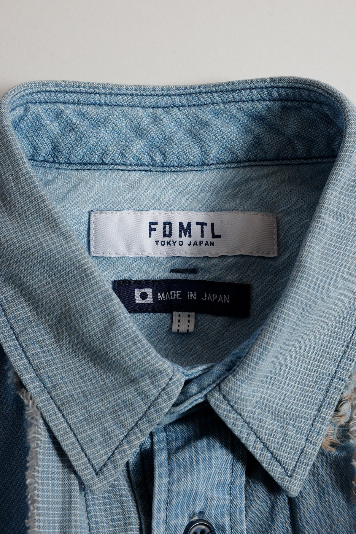 FUNDAMENTAL OBI STRIPE SHIRT 3YR WASH-INDIGO