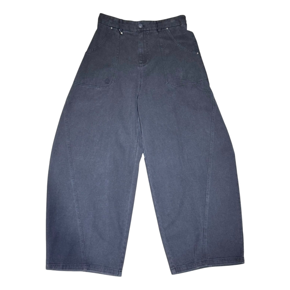 OPEN DIALOGUE CURVE TWILL PANTS-WASHED BLACK