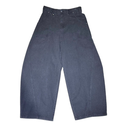OPEN DIALOGUE CURVE TWILL PANTS-WASHED BLACK