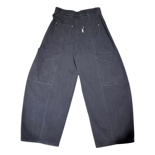 OPEN DIALOGUE CURVE TWILL PANTS-WASHED BLACK