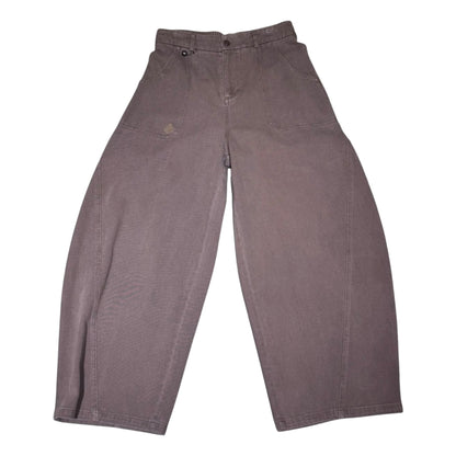 OPEN DIALOGUE CURVE TWILL PANTS-WASHED BROWN