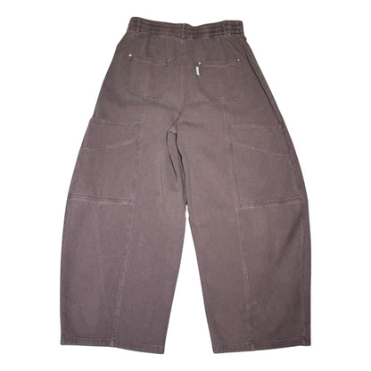 OPEN DIALOGUE CURVE TWILL PANTS-WASHED BROWN